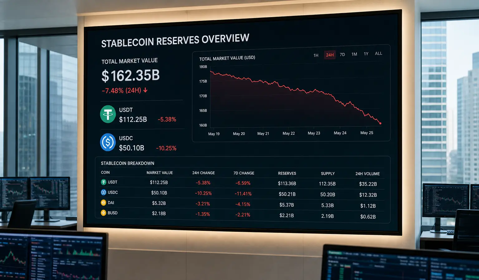 Stablecoin Market Sees Biggest Drop Since 2022 as USDT and USDC Fall