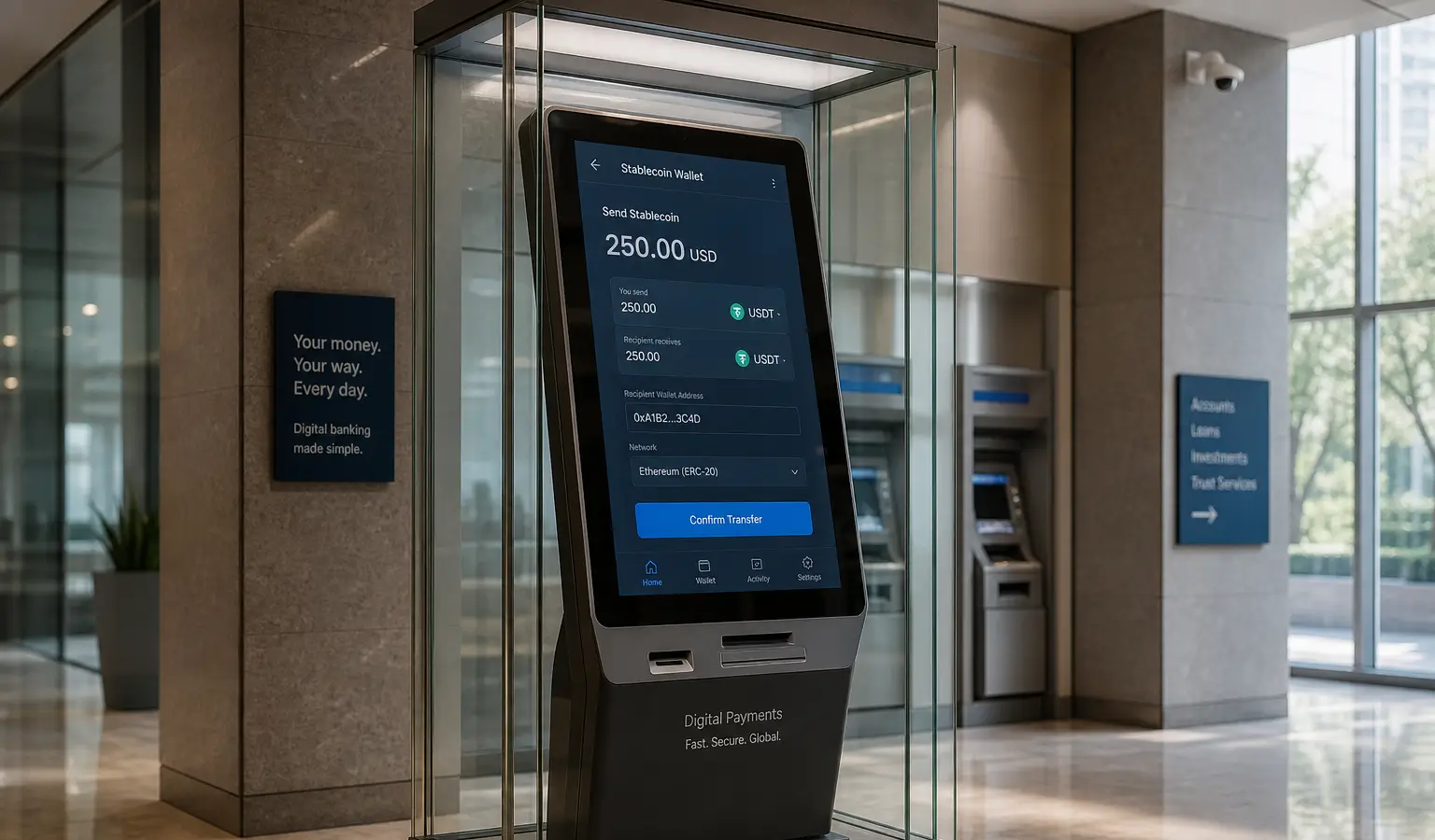 Stablecoin wallets zetten banken onder druk, zegt Bain