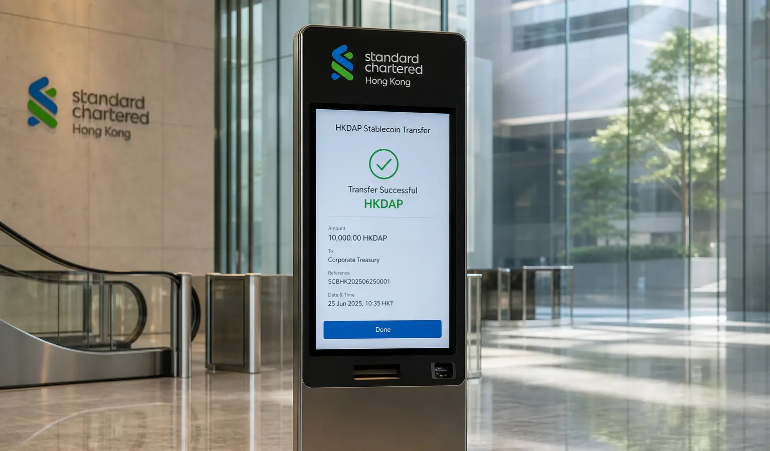 Standard Chartered distribui, em primeiro lugar, stablecoin de Hong Kong