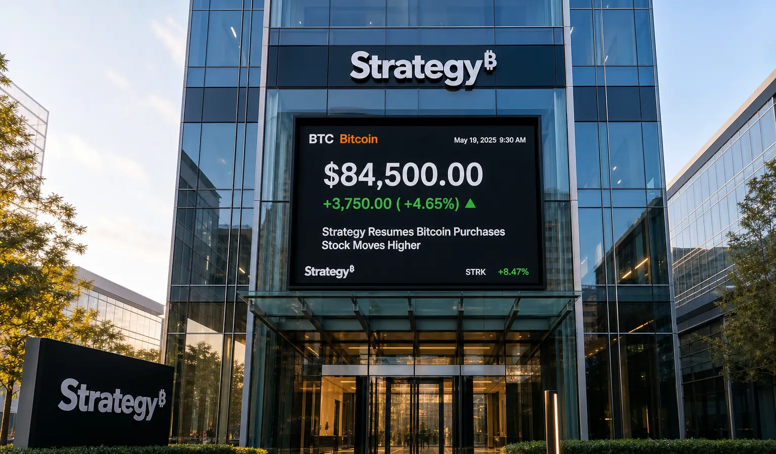 Strategy kauft nach Erholung auf 84.500 Dollar wieder Bitcoin