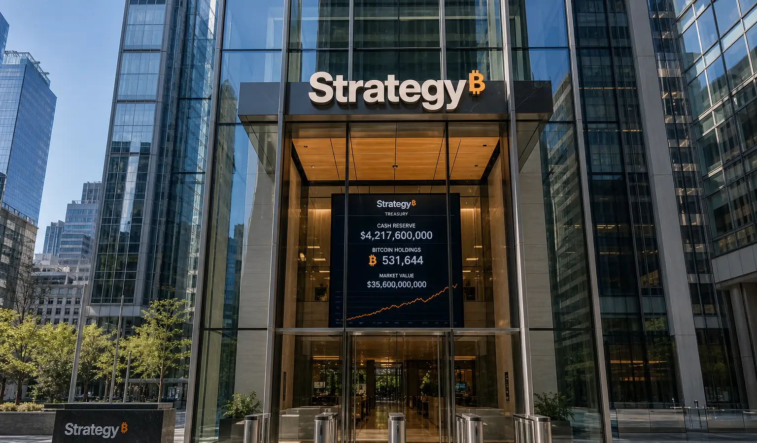 Strategy houdt buybacks open terwijl cashreserve groeit