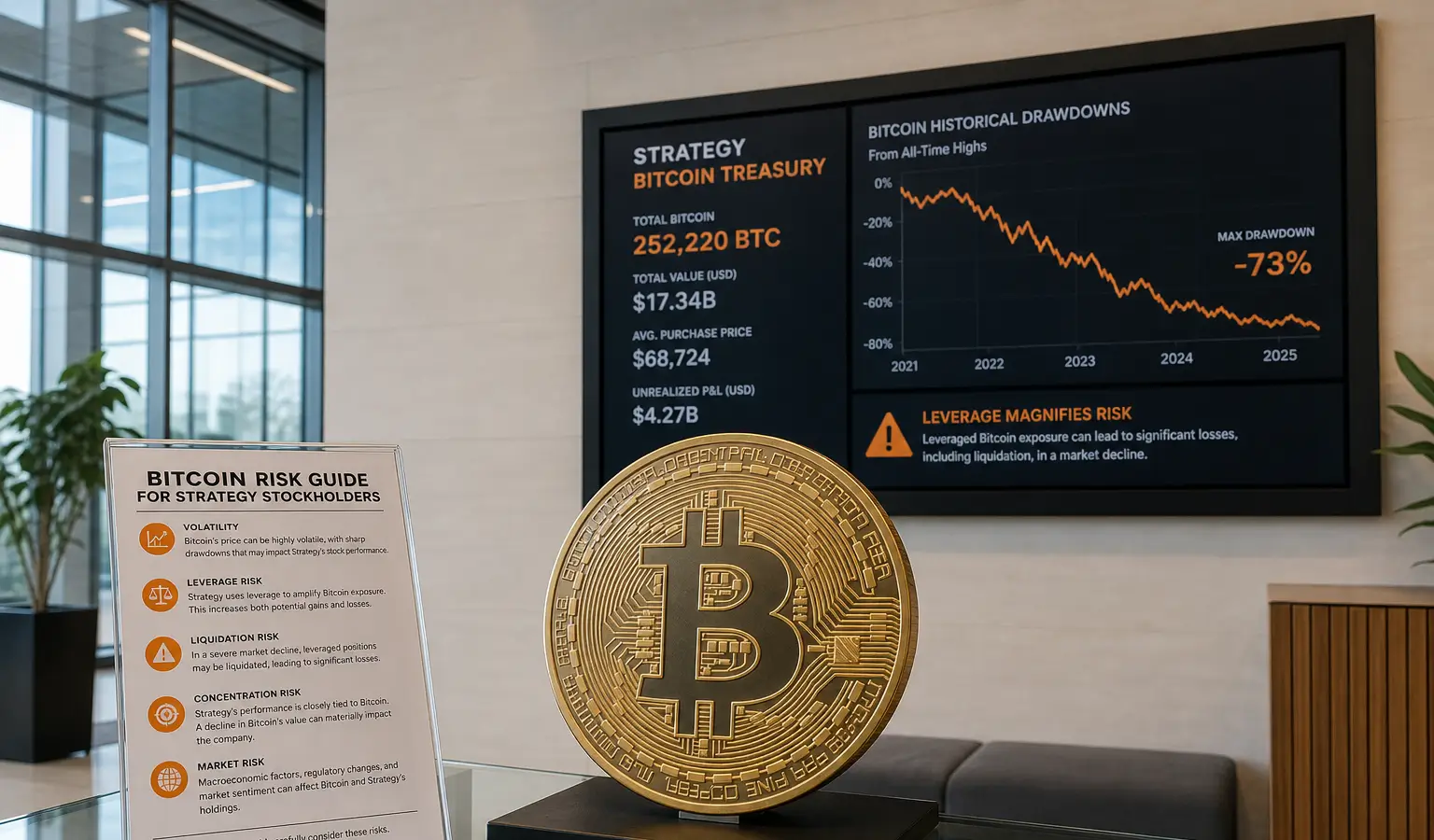 Strategy waarschuwt Bitcoin-beleggers voor 93% crash