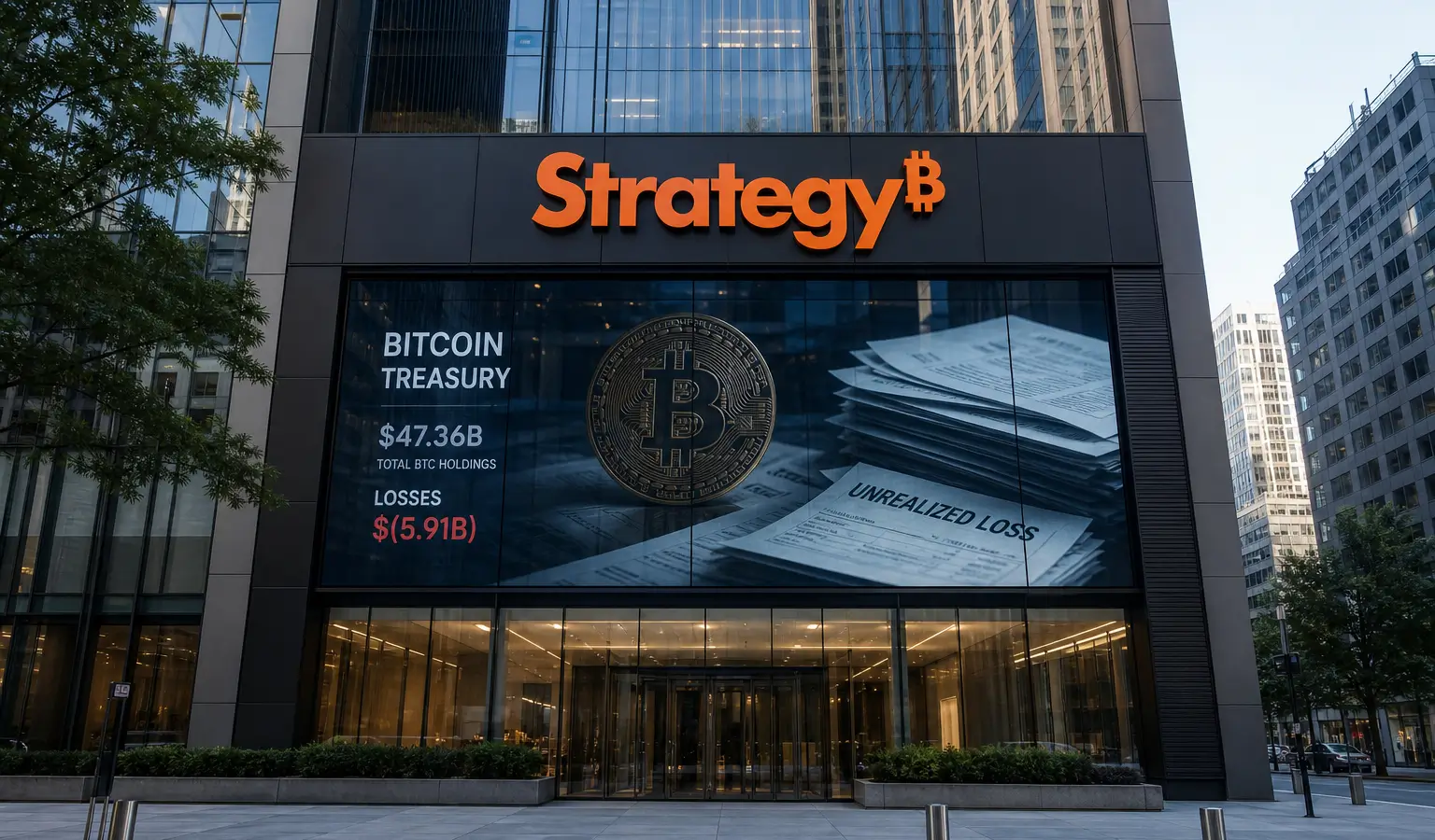 Strategy's $13 Billion Paper Loss Tops the Market Caps of Dozens of Tokens