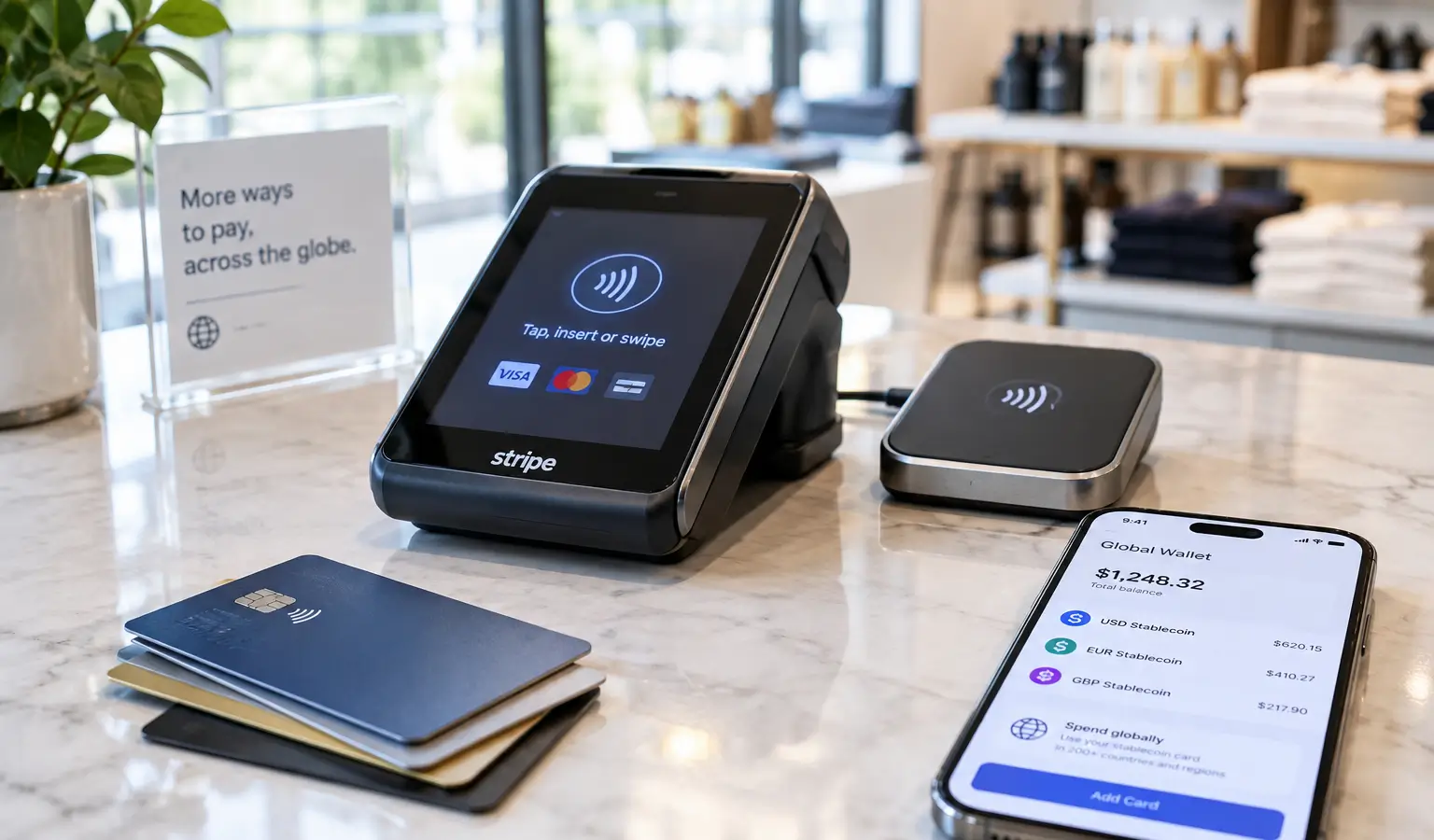 Stripe breidt stablecoin cards uit naar 100 landen