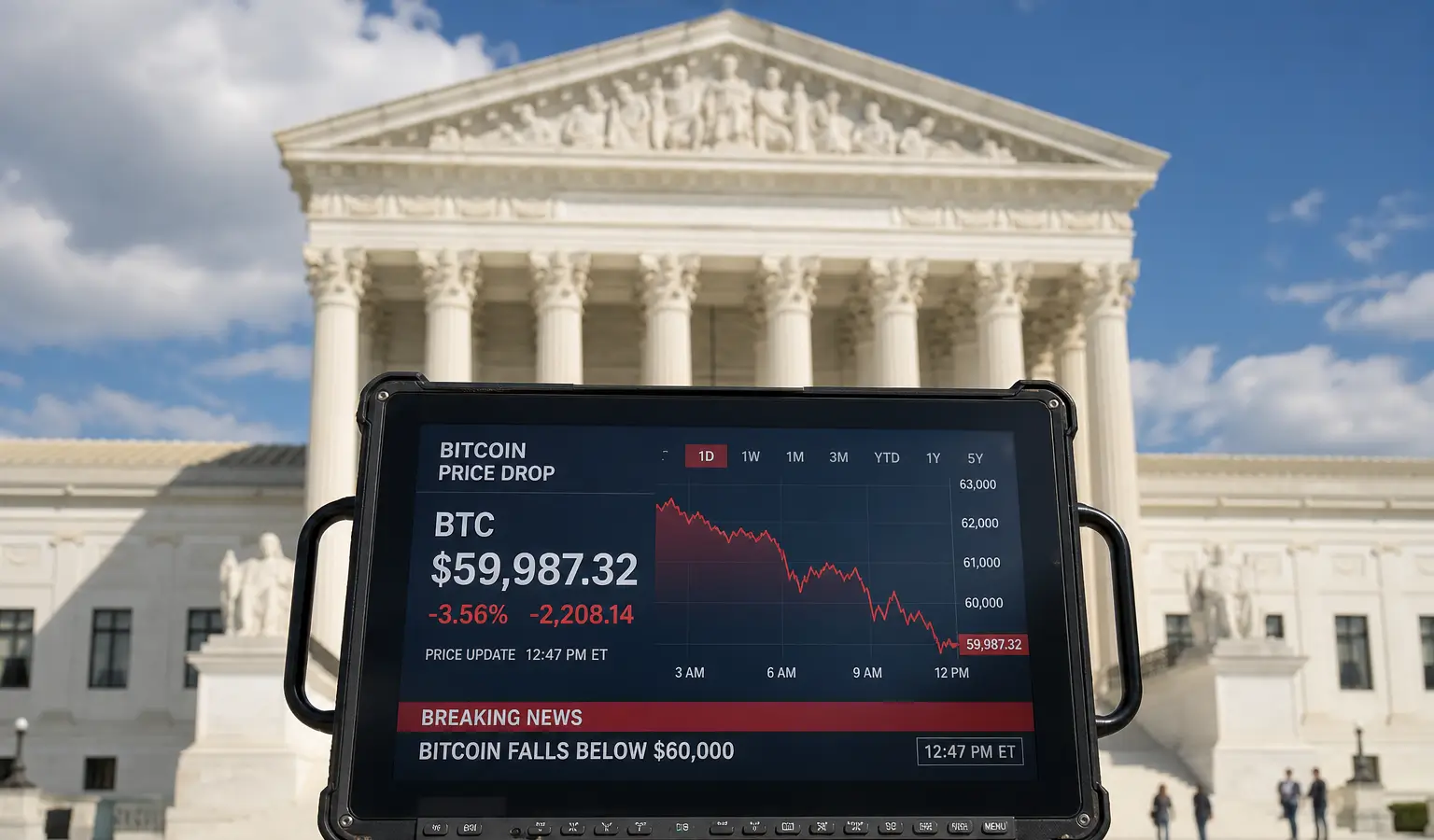 Hooggerechtshof blokkeert ontslag Cook, Bitcoin onder druk