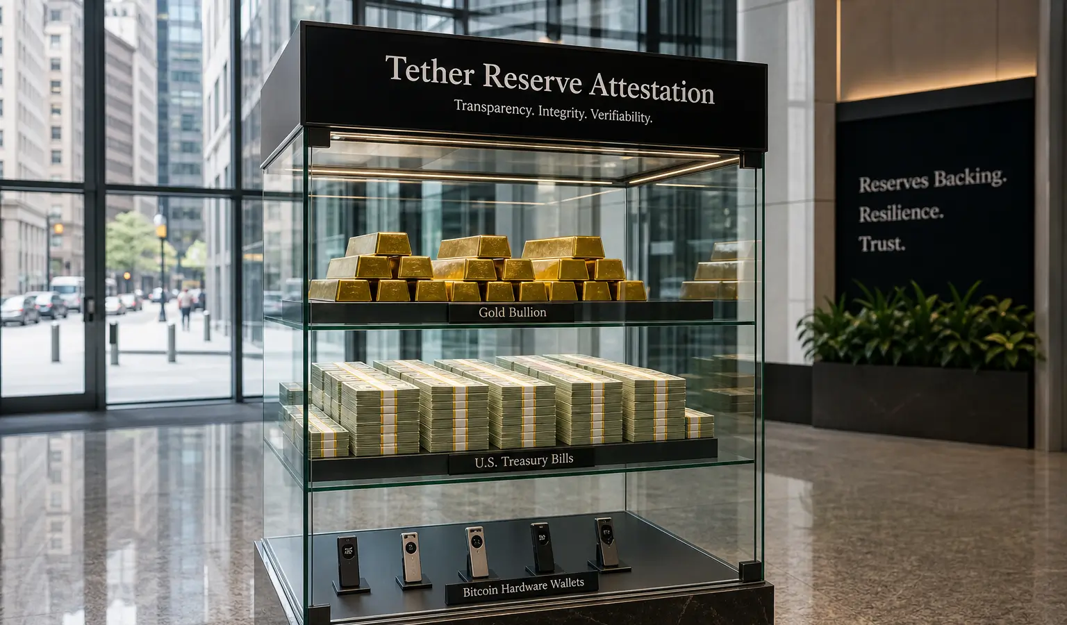 Tether boekt $1,5 miljard winst, maar reservebuffer halveert
