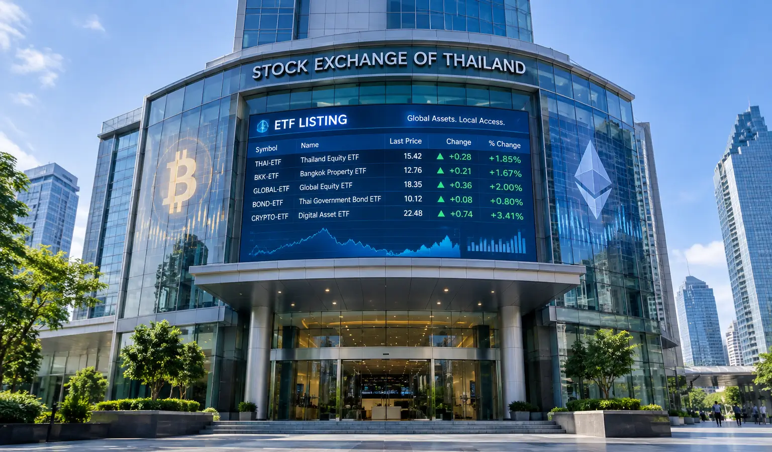 Thailand opent markt voor Bitcoin- en Ethereum-ETF's