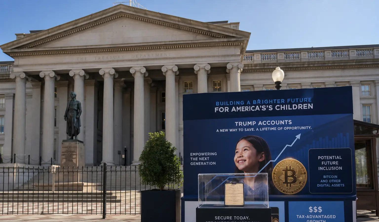 Trump laat Bitcoin-deur op een kier voor Trump Accounts