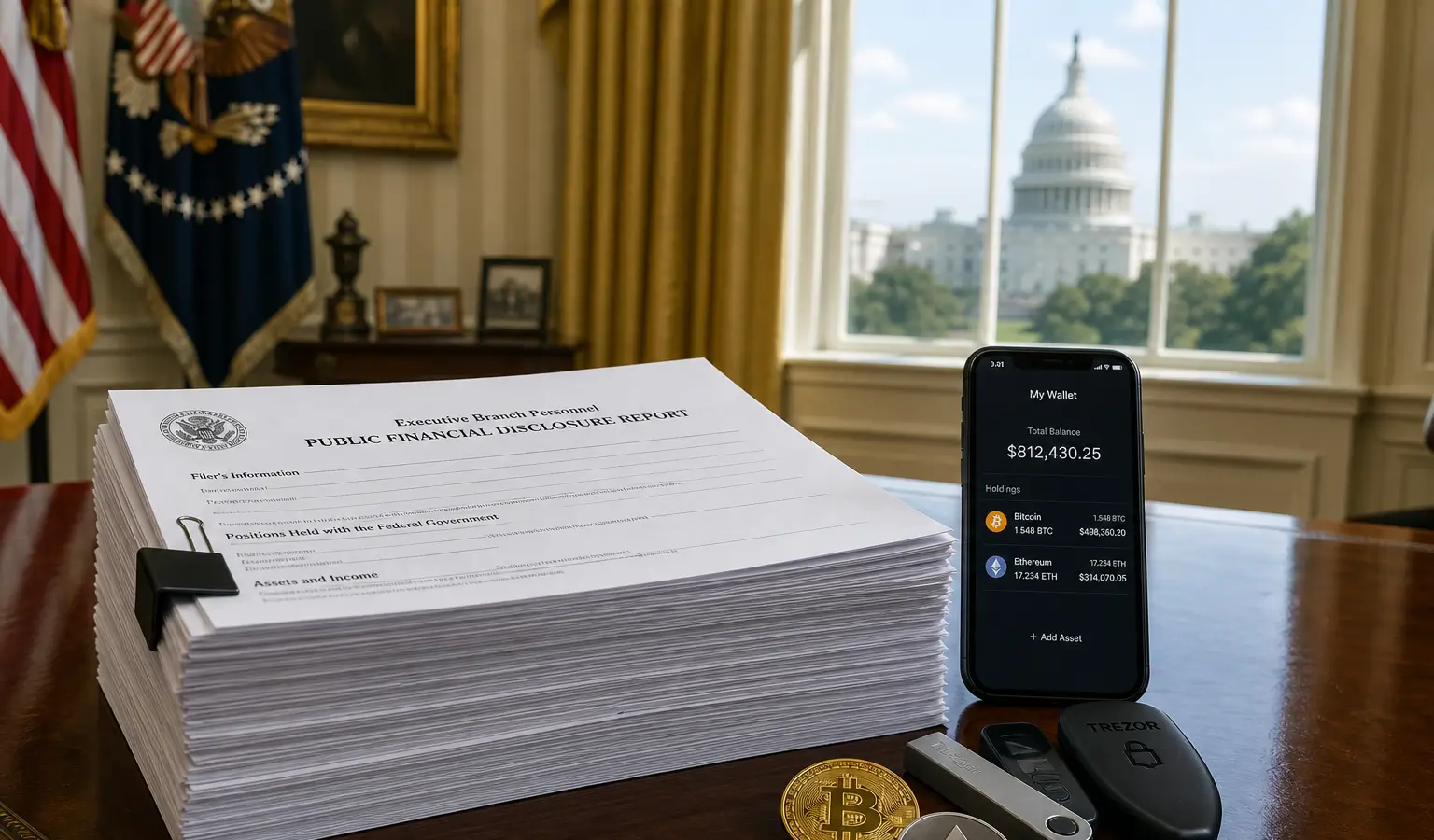 Trump Reports $600 Million in Crypto Income in New Filing
