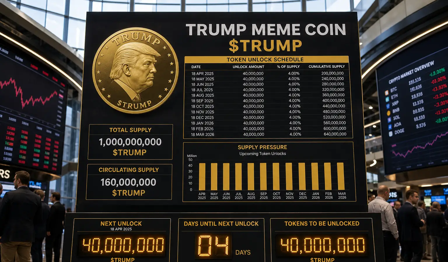 TRUMP Team Plans to Unlock 96 Million Tokens After New Update