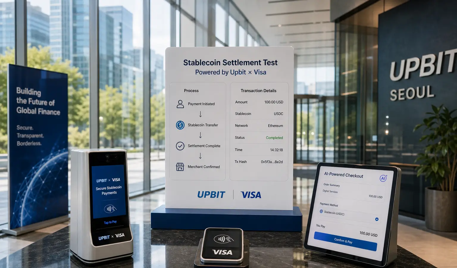 Upbit and Visa Test Stablecoins and AI Payments