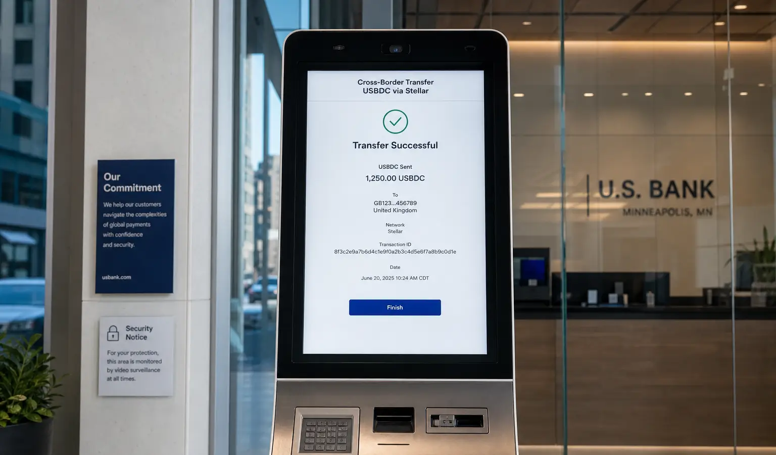 U.S. Bank test stablecoin USBDC op Stellar