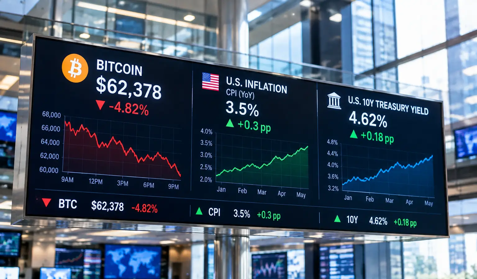 Sterke Amerikaanse inflatie zet Bitcoin onder druk
