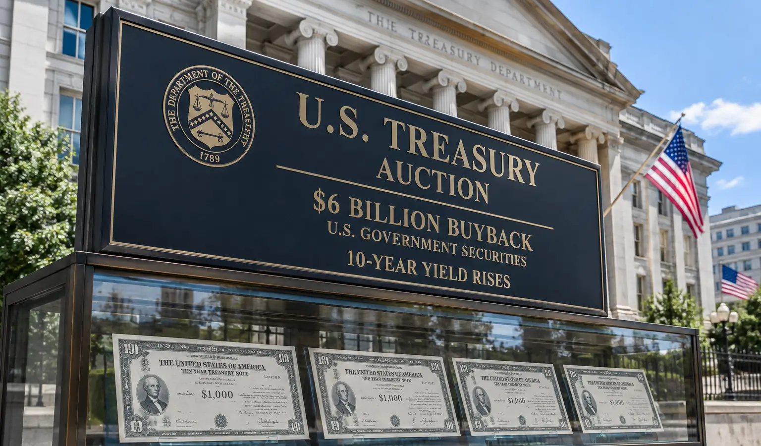 VS Treasury koopt $6 miljard terug terwijl Bitcoin afkoelt