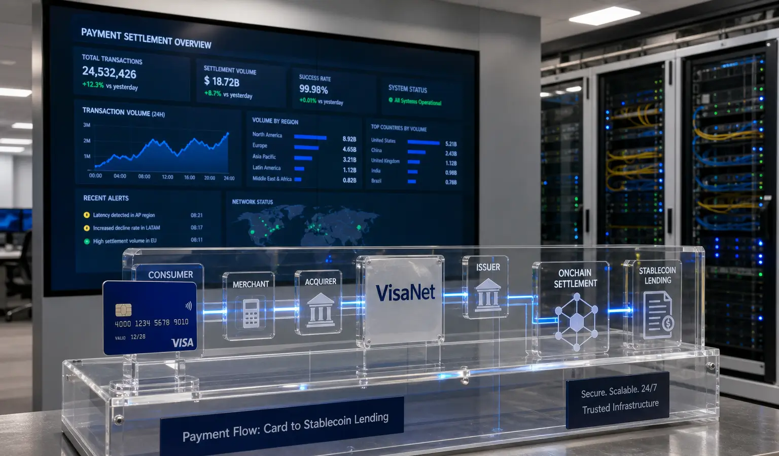 Visa verknüpft VisaNet mit Onchain-Lending für Stablecoins