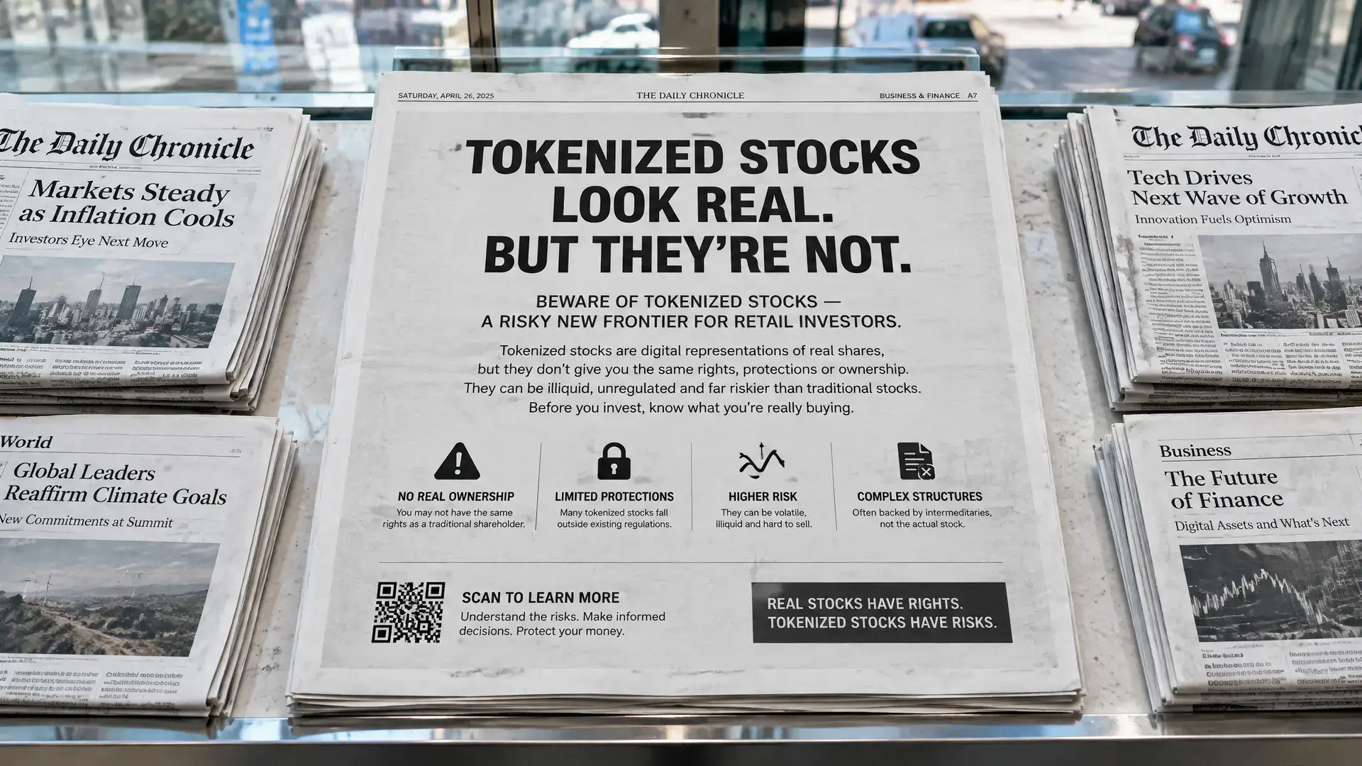 Un anuncio del Wall Street Journal vuelve a presionar a las acciones tokenizadas