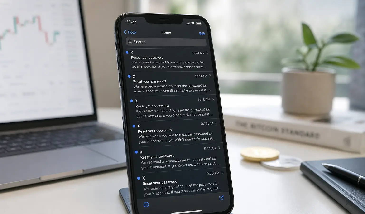 X krijgt golf resetmails, cryptoaccounts extra alert