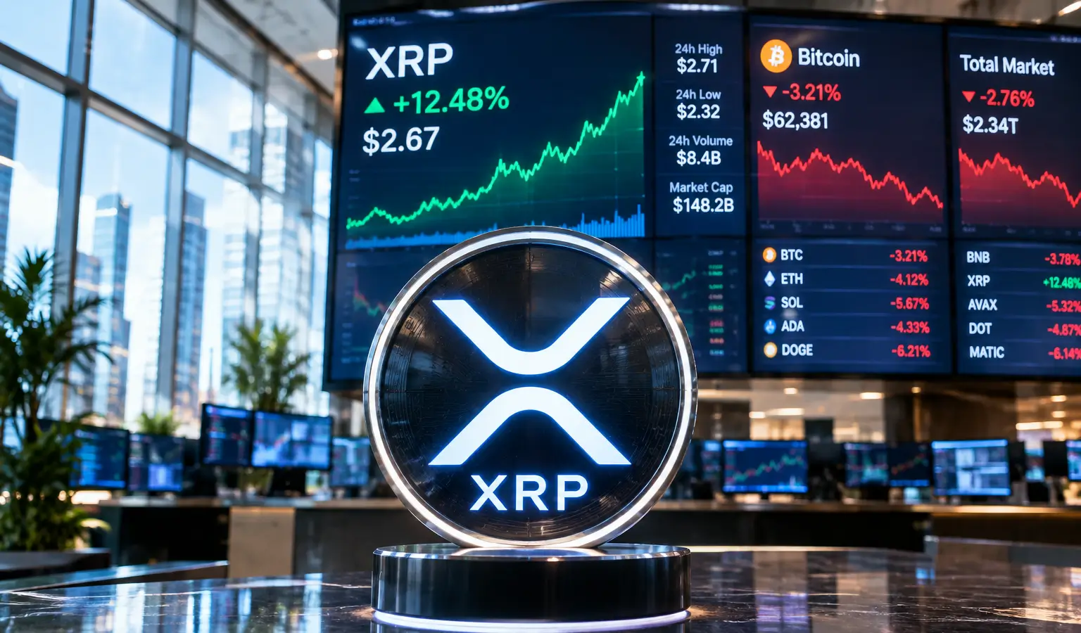 XRP rośnie o 26% dzięki napływowi do ETF-ów i short squeeze