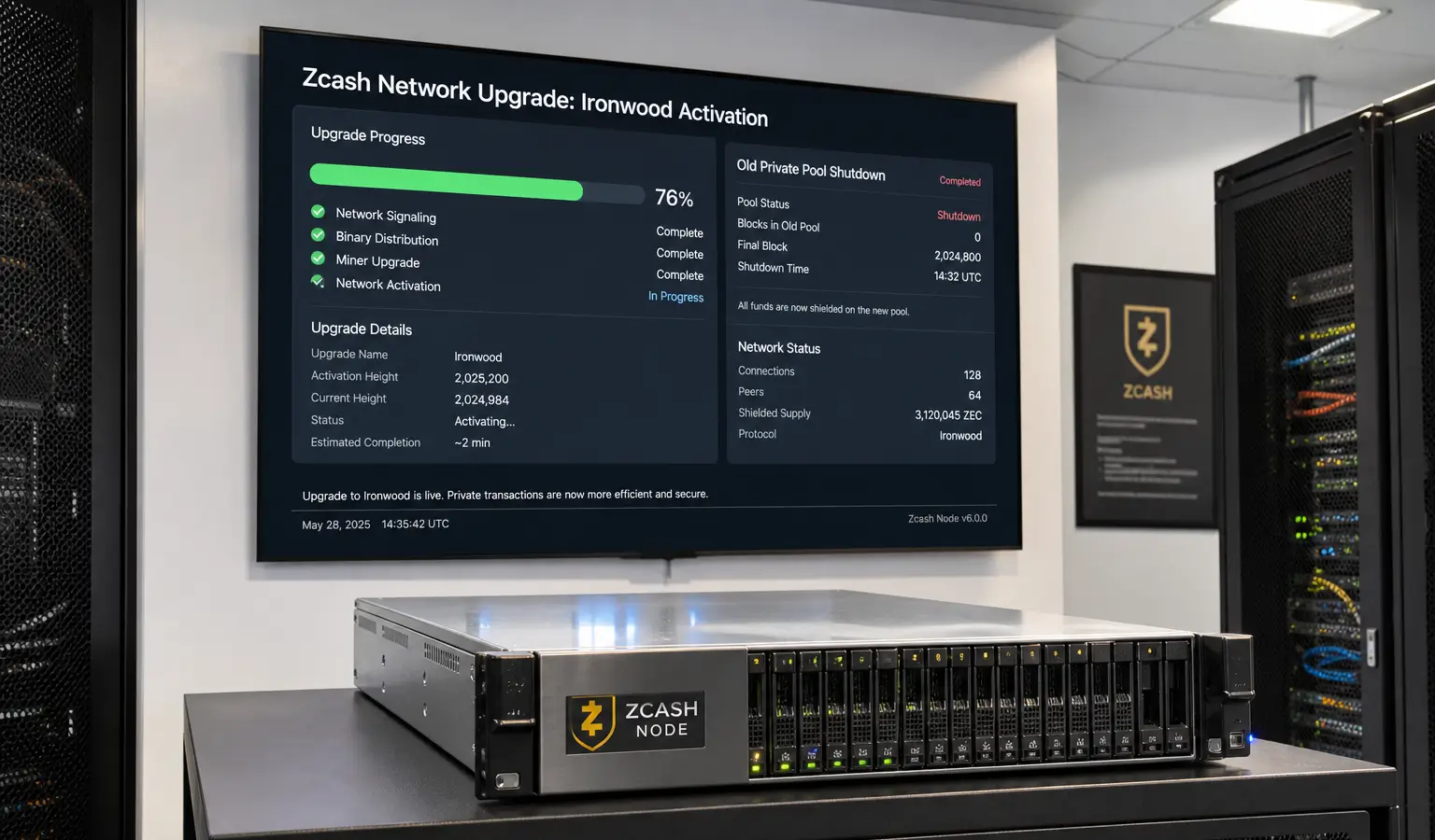 Zcash Activates Ironwood and Shuts Down Its Old Private Pool