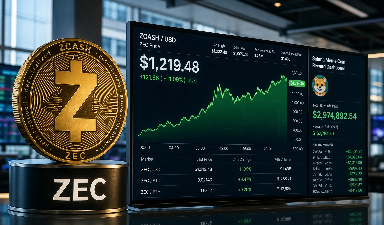 ZCAT keert bijna $3 miljoen uit in Zcash na rally